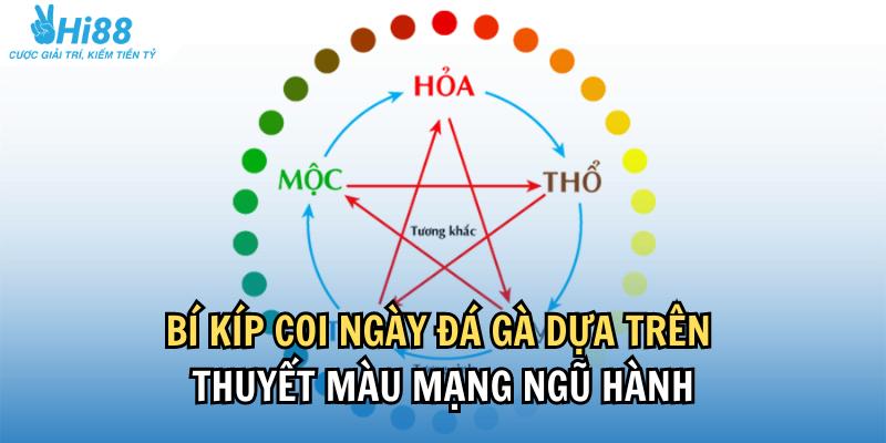 Bí kíp coi ngày đá gà dựa trên thuyết màu mạng ngũ hành